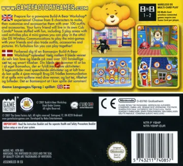 Build-A-Bear Workshop - Where Best Friends Are Made (Europe) (En,Da) box cover back